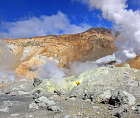 Mutnovsky volcano in Kamchatka Peninsula, Russia