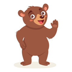 Cartoon Illustration Of A Bear