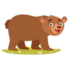 Obraz na płótnie Canvas Cartoon Illustration Of A Bear