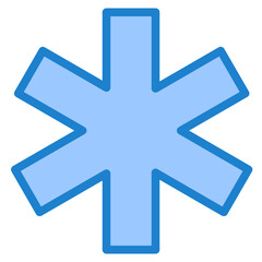 Fototapeta premium Hospital blue style icon