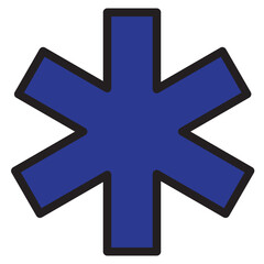 Fototapeta premium Hospital color line style icon