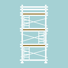 Scaffolding construction flat line icon vector.