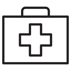 First aid kit outline style icon