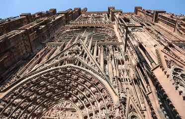 Strasbourg city cathedral in France Europe called NOTRE DAME