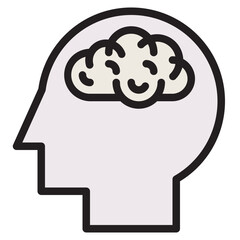 Psychology color line style icon