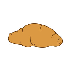 Isolated colored croissant icon Flat design Vector