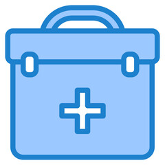 Obraz premium First aid kit blue style icon