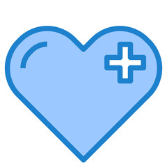 Heart blue style icon