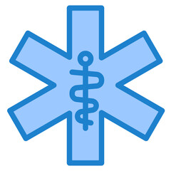 Hospital blue style icon