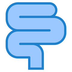 Intestine blue style icon