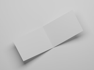 A5 bi-fold brochure mockup 3d rendering 