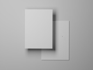 A4 Flyer mockup 3d rendering  