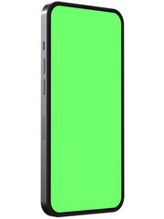 Modern phone in blank screen