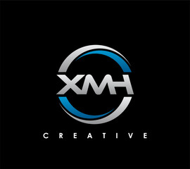 XMH Letter Initial Logo Design Template Vector Illustration