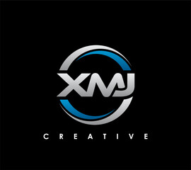 XMJ Letter Initial Logo Design Template Vector Illustration
