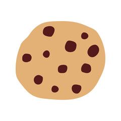 simple flat cookie with chocolate chips