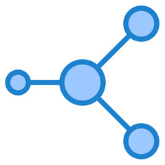 Molecule blue style icon