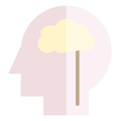 Brain flat style icon