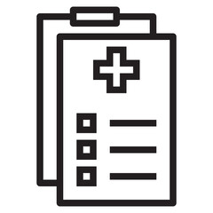Fototapeta premium Prescription outline style icon