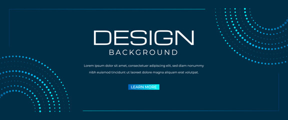 Modern technology banner template design with halftone decoration