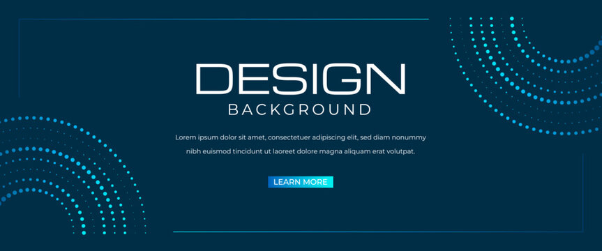 Modern technology banner template design with halftone decoration