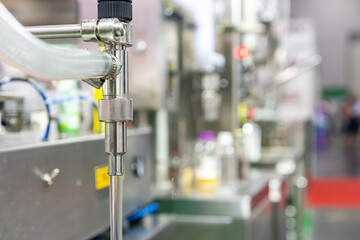 stainless steel tube nozzle component of automatic liquid filling or dispenser in manufacturing process food beverage and other product etc. in industrial