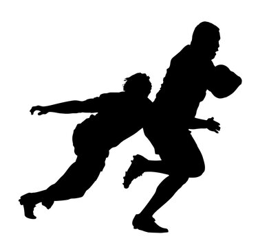 black silhouette football players tackling clip art preview