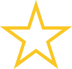 Star shape. Star icon. Yellow star in png. Rating symbol