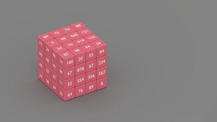 Obraz premium Online Analytical Processing - OLAP concept 3d illustration. Dataset metaphor
