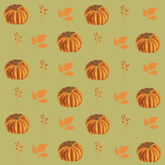 seamless pattern with pumpkins