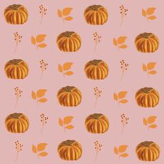 seamless pattern with pumpkins