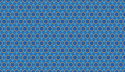 Fototapeta na wymiar Geometric seamless textile pattern 3d illustrated 