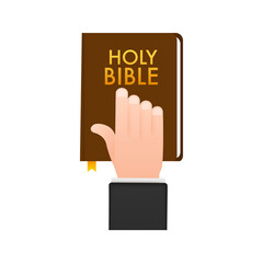 Doodle icon. Book holy bible logo illustration vector. Sketch drawing. Doodle vector illustration.