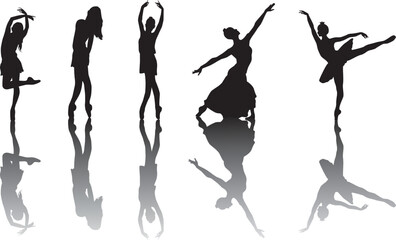 ballet dancer silhouettes