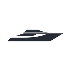 Speed boat logo design template ,Sea boat logo design concept ,Vector illustration