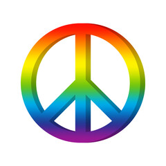 Peace world sign, great design for any purposes. Flat vector illustration. Happy people. World map icon.
