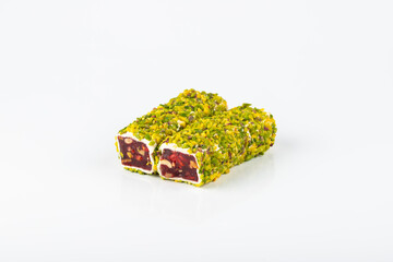 Turkish delight isolated on white background