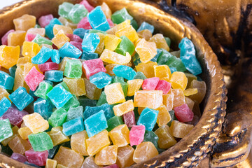 Turkish delight isolated on white background