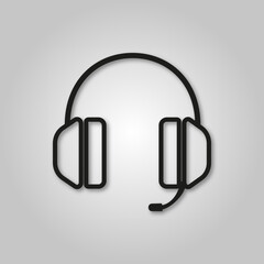 Headset icon. Headphones icon.