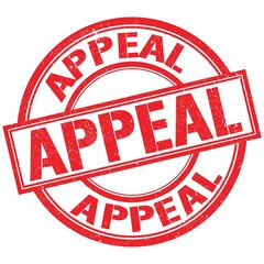 APPEAL text written on red stamp sign