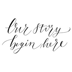 Hand drawn copperplate spenserian wedding lettering 