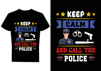 USA Police T-shirt Design
