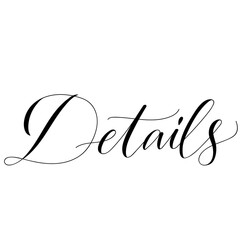 Fototapeta premium Hand drawn copperplate spenserian wedding lettering 