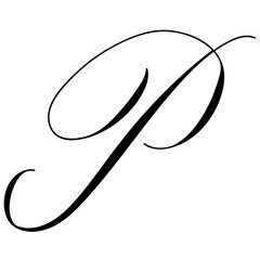 Hand drawn copperplate spenserian wedding alphabeth lettering 