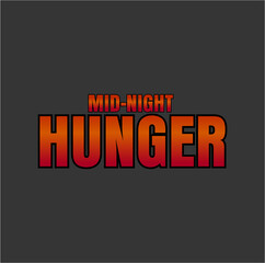 MID-NIGHT HUNGER vector icon. food corner name icon.