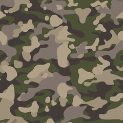 Fototapeta premium Seamless camouflage pattern of spots. Modern camo urban. An endless pattern of spots. Vector illustration