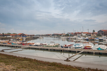Fototapeta na wymiar Port de la Hume à Gujan-Mestras