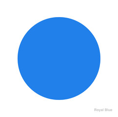 Royal blue color dot vector icon. Royal blue round icon.