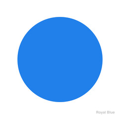 Fototapeta na wymiar Royal blue color dot vector icon. Royal blue round icon.