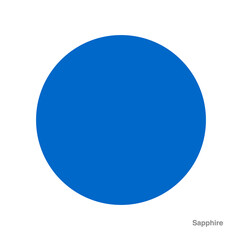 sapphire blue color vector isolated solid round. sapphire blue dot.